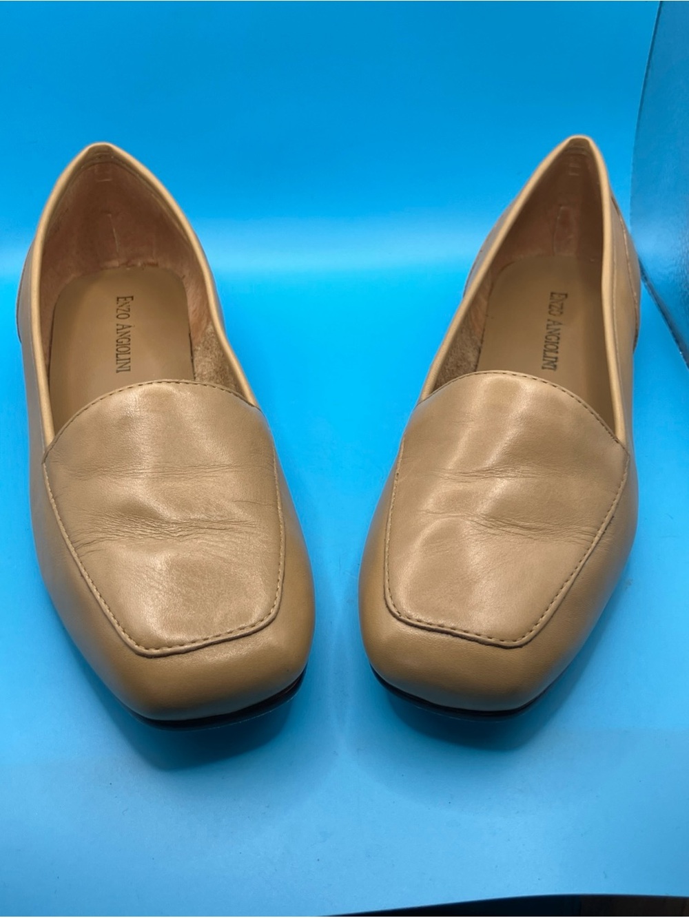 enzo angiolini shoes loafer size 7M Tan